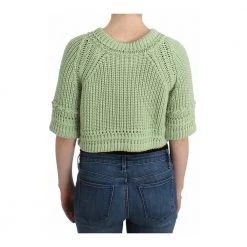 Ermanno Scervino Cropped Knit Sweater Green -Dame-strikkegensere Salg unnamed file 3578
