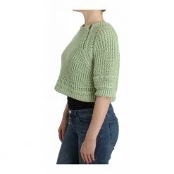 Ermanno Scervino Cropped Knit Sweater Green -Dame-strikkegensere Salg unnamed file 3580