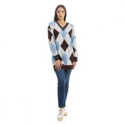 MC2 Saint Barth V-neck Knitwear Blue -Dame-strikkegensere Salg unnamed file 3594