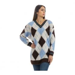 MC2 Saint Barth V-neck Knitwear Blue -Dame-strikkegensere Salg unnamed file 3598