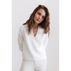 Drykorn Linnie Trui White -Dame-strikkegensere Salg unnamed file 3607