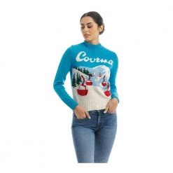 MC2 Saint Barth Round-neck Knitwear Blue -Dame-strikkegensere Salg unnamed file 3638