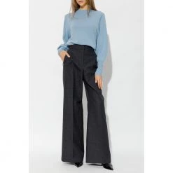 Proenza Schouler Round-neck Knitwear Blue 8 Proenza Schouler Round-neck Knitwear Blue -Dame-strikkegensere Salg unnamed file 3651