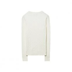 Gant STRETCH CABLE CREW White -Dame-strikkegensere Salg unnamed file 3667