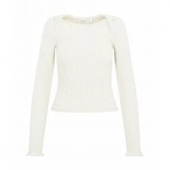 Sportmax Valiko Knitwear White -Dame-strikkegensere Salg unnamed file 3674