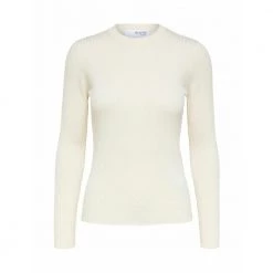 Selected Femme O-Neck Gensere Beige