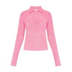 Samsøe Samsøe ‘Jessi’ Sweater With Collar Pink -Dame-strikkegensere Salg unnamed file 3759