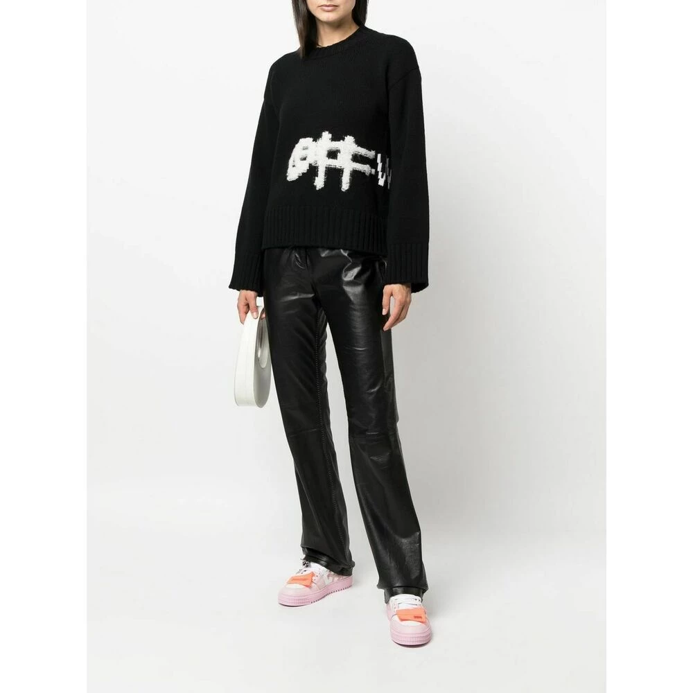 Off White Round-neck Knitwear Black 1 Off White Round-neck Knitwear Black