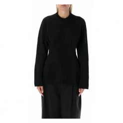 Comme Des Garçons Round-neck Knitwear Black 3 Comme Des Garçons Round-neck Knitwear Black -Dame-strikkegensere Salg unnamed file 3791