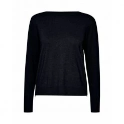 PULZ Jeans Sara Boatneck Pullover Genser Black