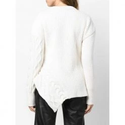 Alexander McQueen Round-neck Knitwear White -Dame-strikkegensere Salg unnamed file 3824