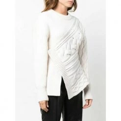 Alexander McQueen Round-neck Knitwear White -Dame-strikkegensere Salg unnamed file 3825