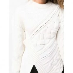 Alexander McQueen Round-neck Knitwear White -Dame-strikkegensere Salg unnamed file 3826