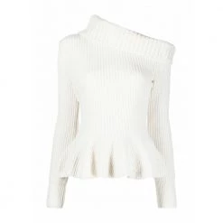 Alexander McQueen Round-neck Knitwear White -Dame-strikkegensere Salg unnamed file 3829