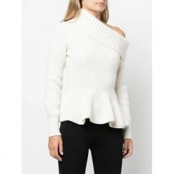 Alexander McQueen Round-neck Knitwear White -Dame-strikkegensere Salg unnamed file 3830