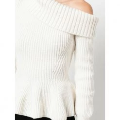 Alexander McQueen Round-neck Knitwear White -Dame-strikkegensere Salg unnamed file 3831