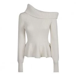 Alexander McQueen Round-neck Knitwear White -Dame-strikkegensere Salg unnamed file 3832
