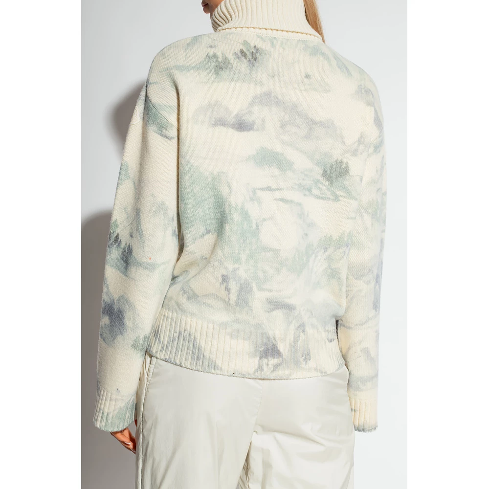 Moncler Wool Turtleneck Sweater Beige 1 Moncler Wool Turtleneck Sweater Beige
