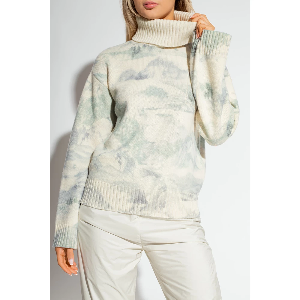 Moncler Wool Turtleneck Sweater Beige 3 Moncler Wool Turtleneck Sweater Beige - Bilde 3