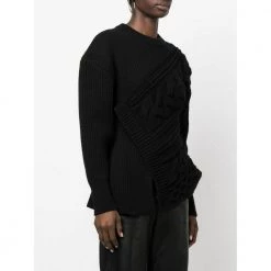 Alexander McQueen Round-neck Knitwear Black -Dame-strikkegensere Salg unnamed file 3858