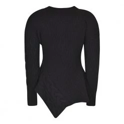 Alexander McQueen Round-neck Knitwear Black -Dame-strikkegensere Salg unnamed file 3860