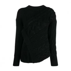 Alexander McQueen Round-neck Knitwear Black -Dame-strikkegensere Salg unnamed file 3862