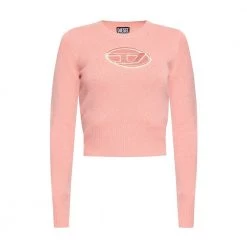 Diesel M-AREESA Sweater With Logo Pink 8 Diesel M-AREESA Sweater With Logo Pink -Dame-strikkegensere Salg unnamed file 390
