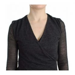 Ermanno Scervino Stretch Long Sleeve Sweater Gray