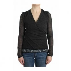 Ermanno Scervino Stretch Long Sleeve Sweater Gray -Dame-strikkegensere Salg unnamed file 3918