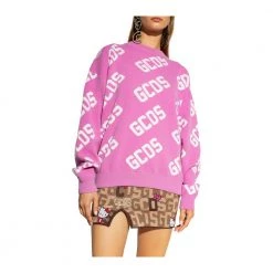 GCDS Sweater With Logo Pink