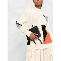 Jil Sander Round-neck Knitwear White -Dame-strikkegensere Salg unnamed file 3950