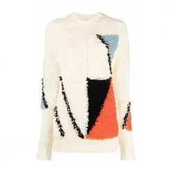 Jil Sander Round-neck Knitwear White -Dame-strikkegensere Salg unnamed file 3953