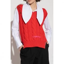 Marni Wool Vest Red
