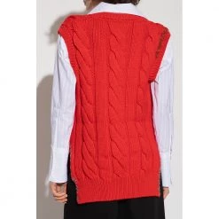 Marni Wool Vest Red -Dame-strikkegensere Salg unnamed file 4002