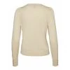 Beige Vero Moda Silke Ls O-Neck Button Blouse Genser Beige