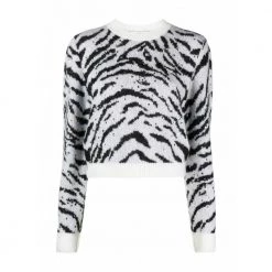 Alessandra Rich Round-neck Knitwear Gray -Dame-strikkegensere Salg unnamed file 4021