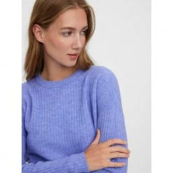 Lilla Vero Moda Vmlefile Ls O-Neck Rib Blouse Ga Noos Genser Purple -Dame-strikkegensere Salg unnamed file 4027