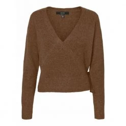 Brun Vero Moda Heaven Ls Wrap Cardigan Cardigan Brown
