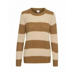 BRUN/BEIGE SAINT TROPEZ BROOKSSZ PULLOVER Brown -Dame-strikkegensere Salg unnamed file 4056