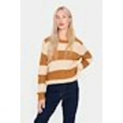 BRUN/BEIGE SAINT TROPEZ BROOKSSZ PULLOVER Brown -Dame-strikkegensere Salg unnamed file 4058