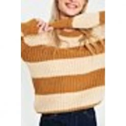 BRUN/BEIGE SAINT TROPEZ BROOKSSZ PULLOVER Brown -Dame-strikkegensere Salg unnamed file 4059
