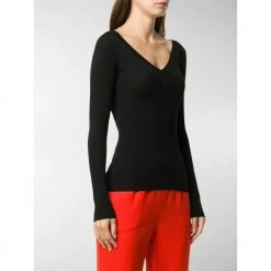P.A.R.O.S.H. V-neck Knitwear Black -Dame-strikkegensere Salg unnamed file 4075