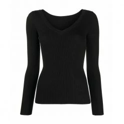 P.A.R.O.S.H. V-neck Knitwear Black -Dame-strikkegensere Salg unnamed file 4076