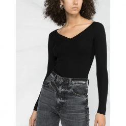 P.A.R.O.S.H. V-neck Knitwear Black -Dame-strikkegensere Salg unnamed file 4081