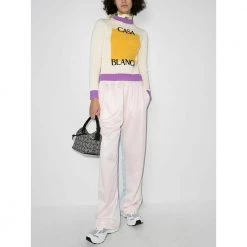 Casablanca WOMEN Colour Block Sweater Beige