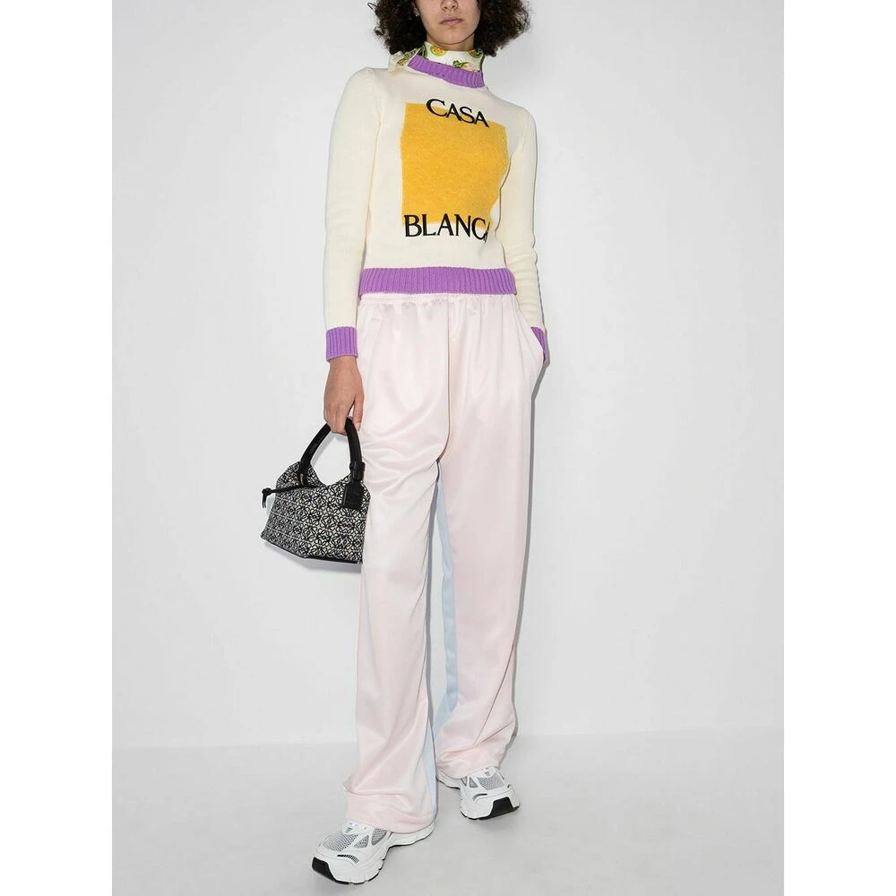 Casablanca WOMEN Colour Block Sweater Beige 1 Casablanca WOMEN Colour Block Sweater Beige