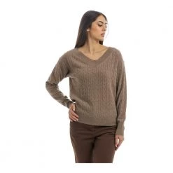 Manila Grace V-neck Knitwear Brown