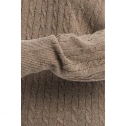 Manila Grace V-neck Knitwear Brown -Dame-strikkegensere Salg unnamed file 4107