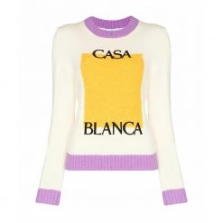 Casablanca WOMEN Colour Block Sweater Beige 9 Casablanca WOMEN Colour Block Sweater Beige -Dame-strikkegensere Salg unnamed file 414