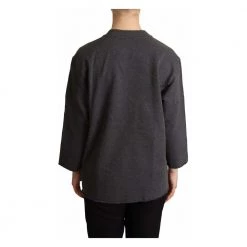 Dolce & Gabbana Embroidered Pullover Sweater Gray -Dame-strikkegensere Salg unnamed file 4166